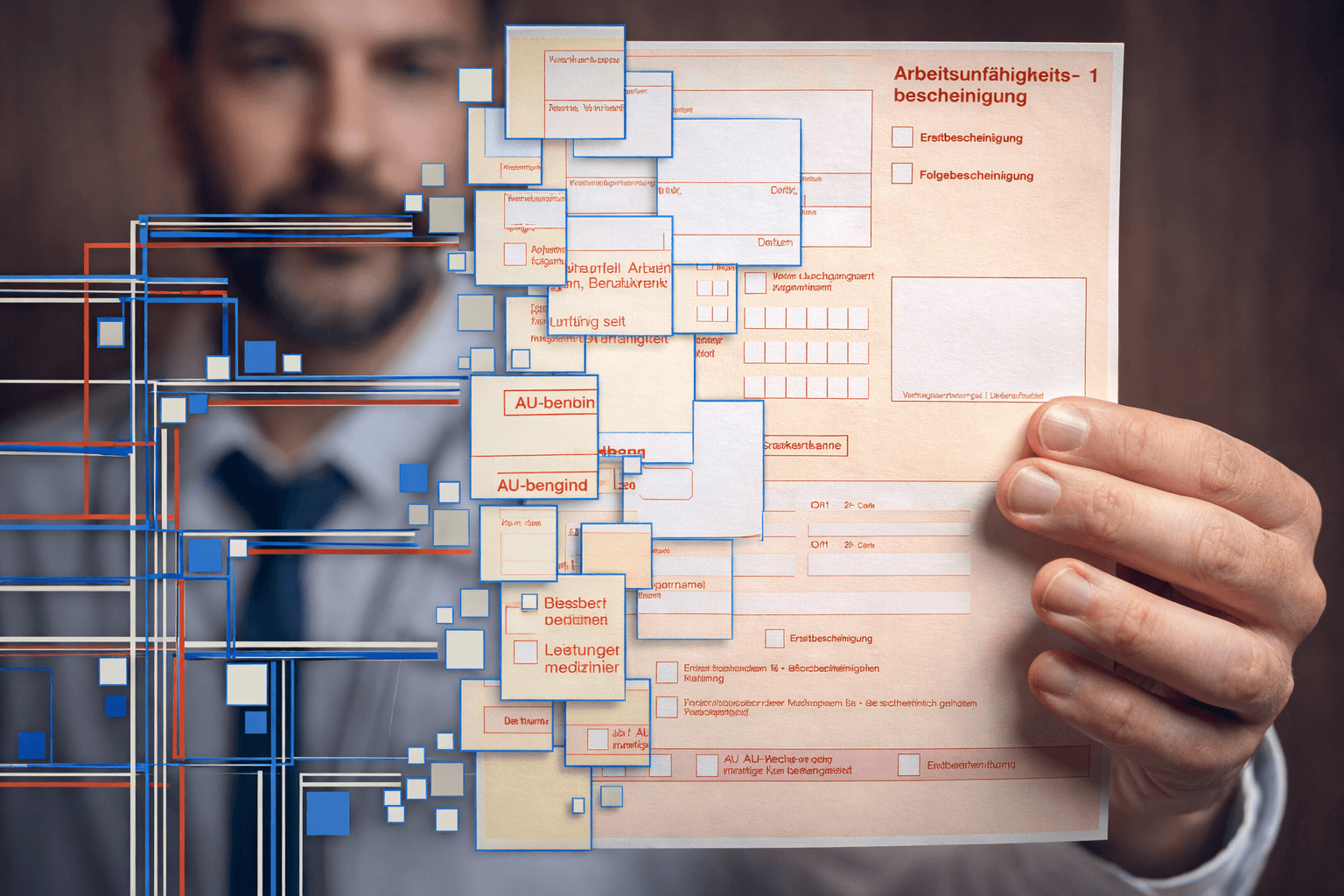 Arzt erstellt eAU — elektronische Arbeitsunfähigkeitsbescheinigung