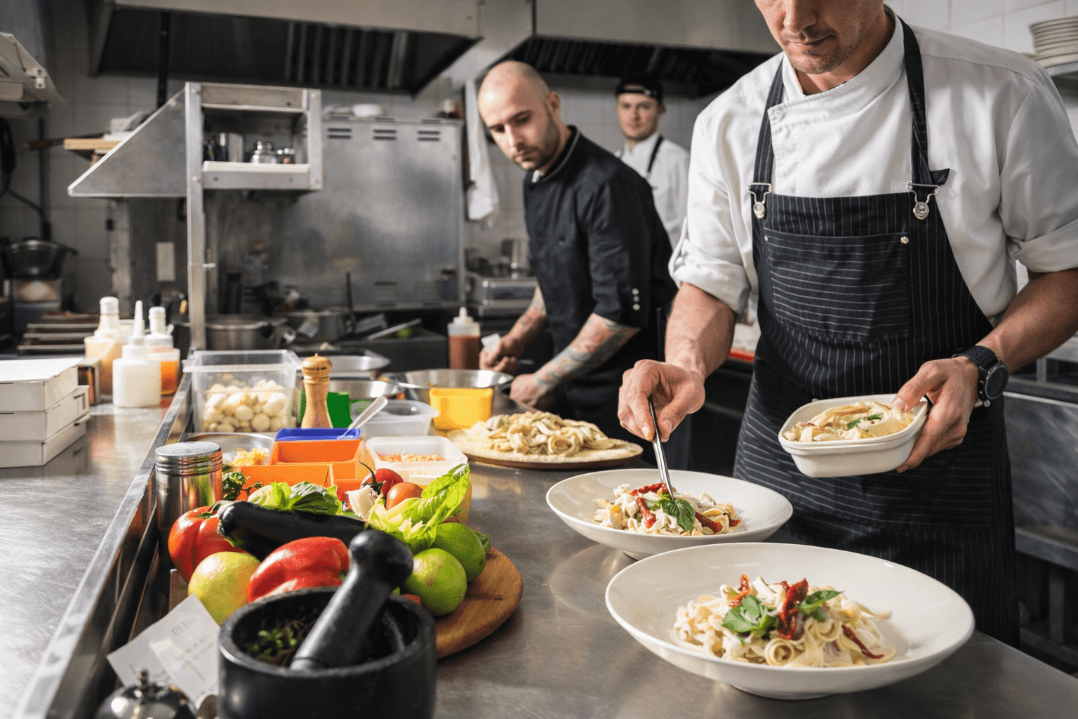 Koch bei der Arbeit — Schichtplanung in der Gastronomie-Küche